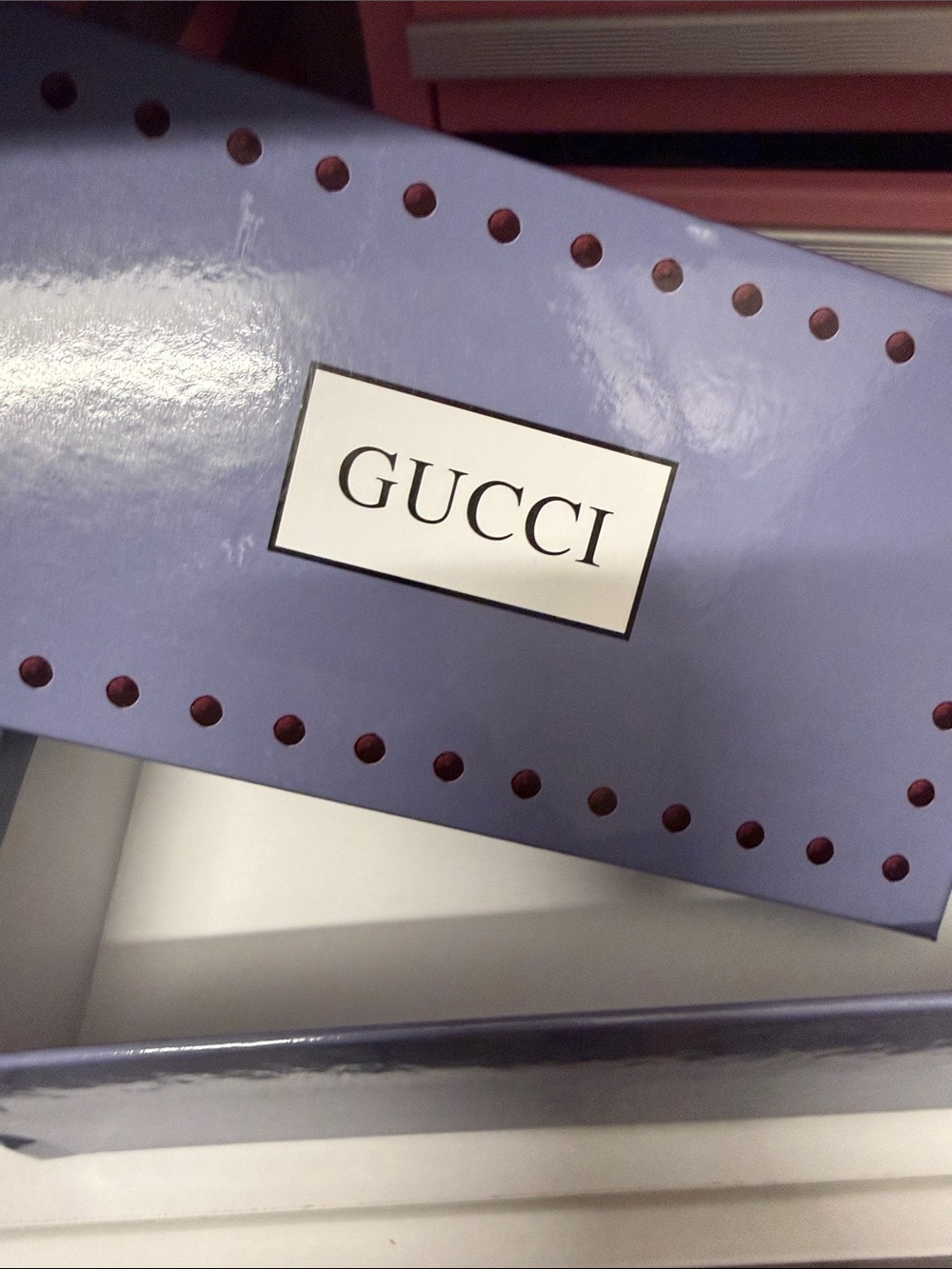 GUCCI Hardshell Velvet Sunglass Case w/box - Picture 2 of 5